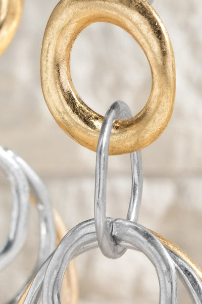 Metal Inter-Linked Chain Earrings