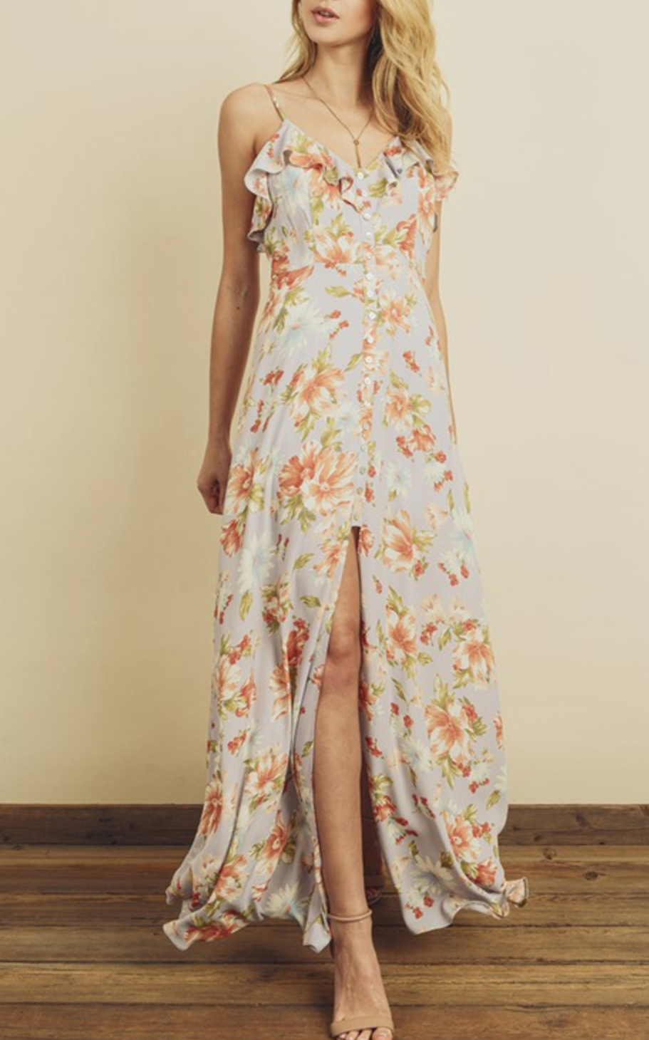Blossom Button Down Maxi Dress