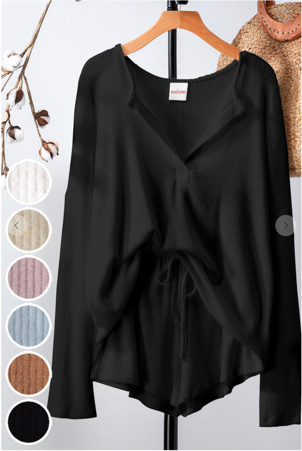 SOFT RIB KNIT COZY LOUNGE WEAR BOTTOMS