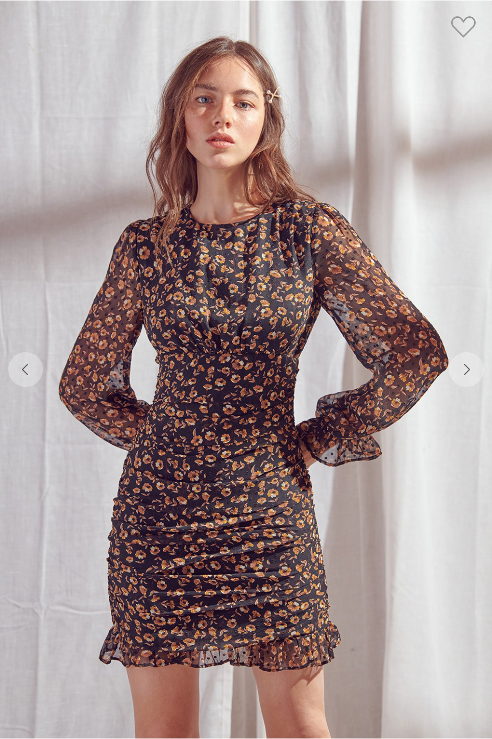 Dark Florals Bodycon Mini Dress