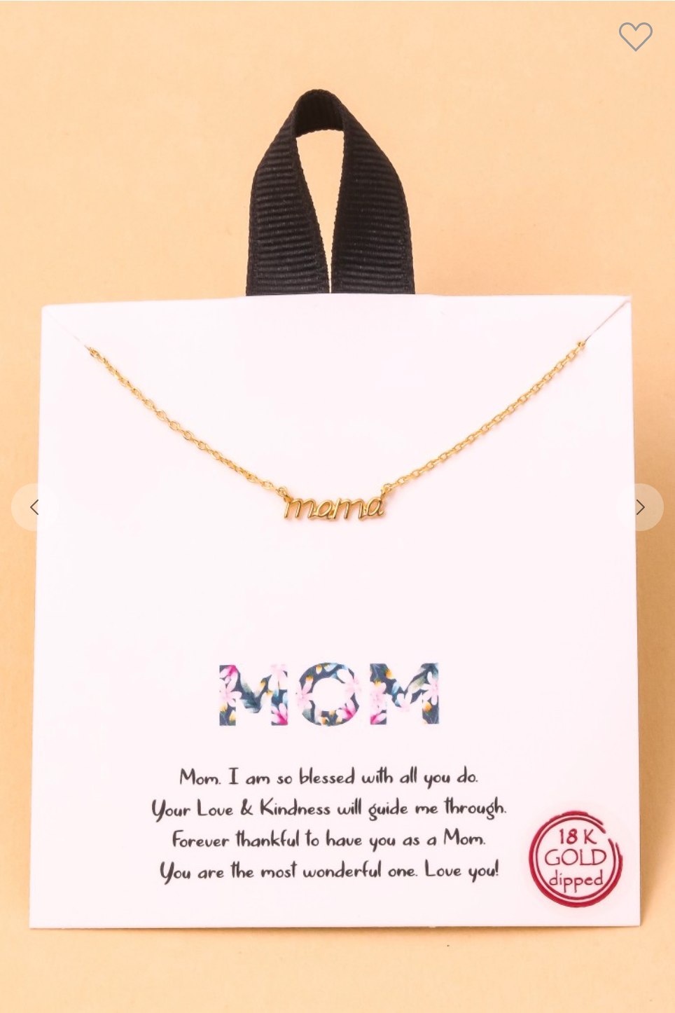 18k Mama Pendant Chain Necklace