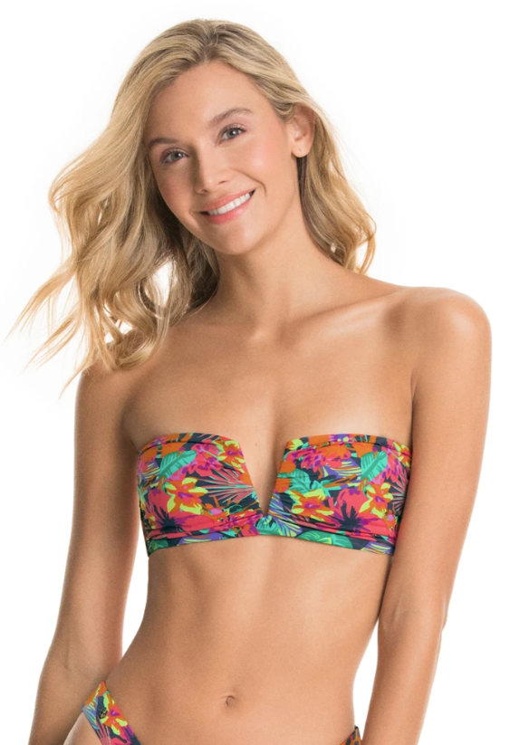 Maaji Dua Fiesta Flicker 4 Way Reversible Bandeau Bikini Top