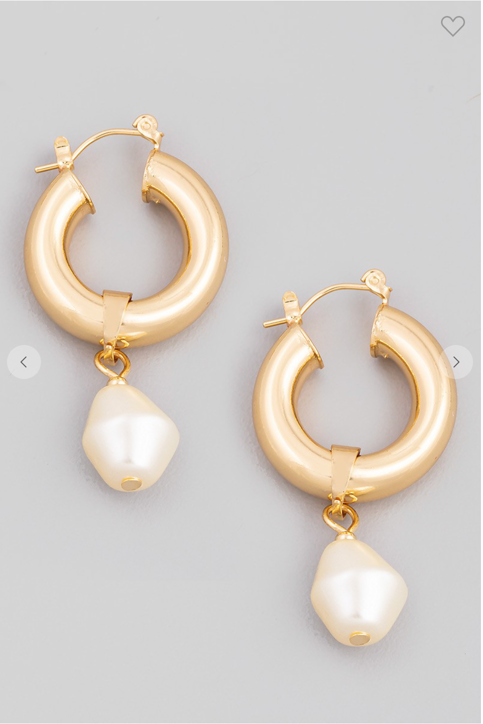 Crystal Drop Hoop Earrings