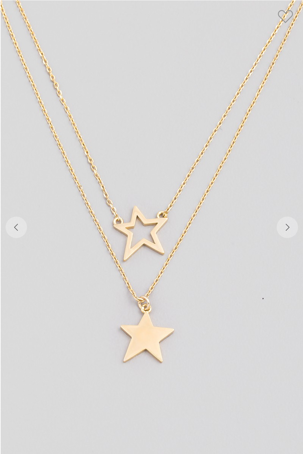 Dainty Layered Star Pendant Necklace