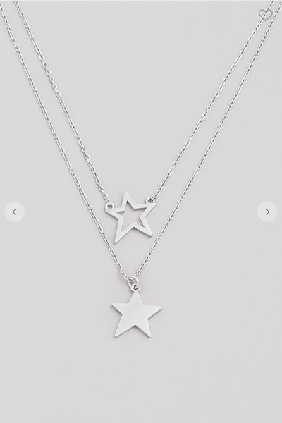 Dainty Layered Star Pendant Necklace