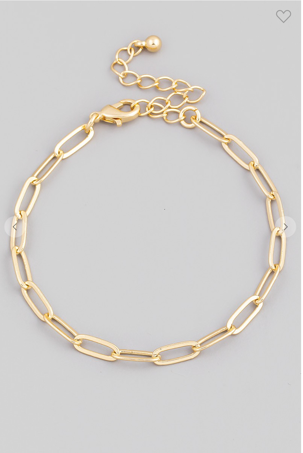 Oval Chain Link Lobster Clasp Bracelet