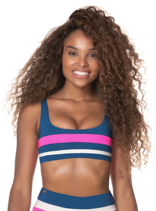 Maaji Fuchsia Prussian Izzy Sporty Bralette Bikini Top
