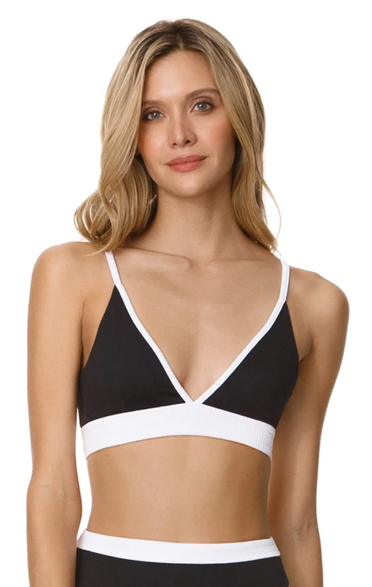 Maaji Ebony Black Love Classic Bralette Bikini Top