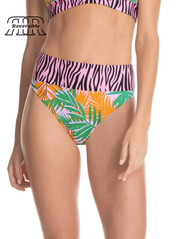 Maaji Subtle Petals Gyset High Rise/High Leg Bikini Bottom