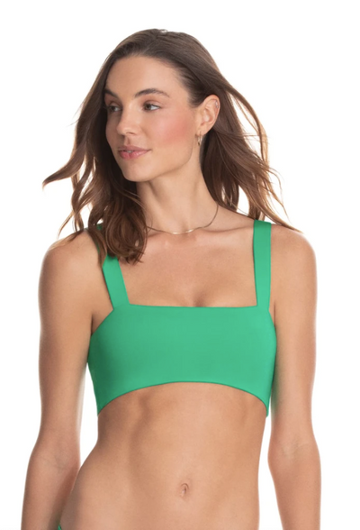 Maaji Grass Green Danzel Lace Up Bralette Bikini Top