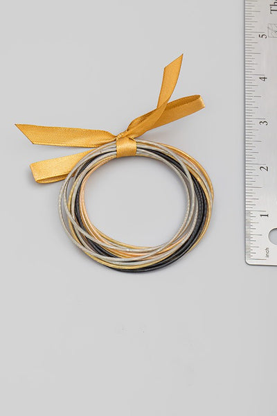 Stretchable Multi Strand Ribbon Bracelet