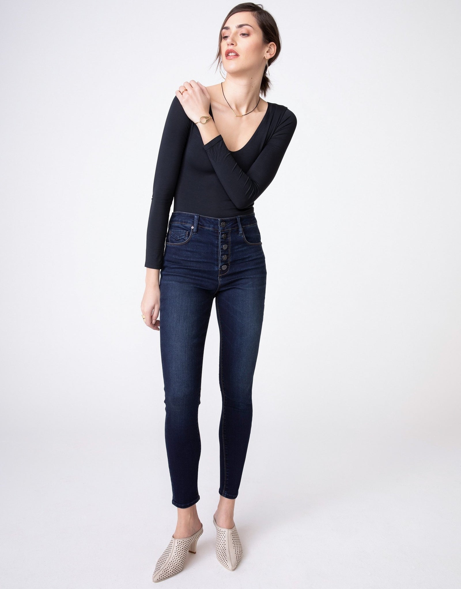 Unpublished Denim Ella Sky-high Rise Skinny in Darkstar