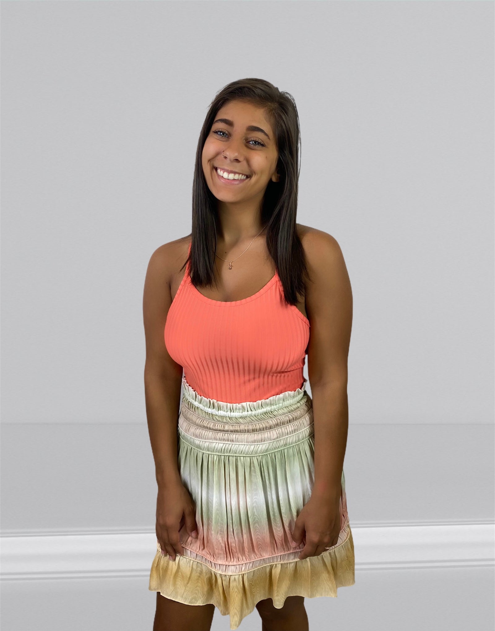 SOLID RIBBED CAMI BODYSUIT