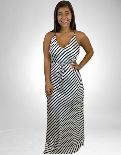 Striped Maxi Slip Dress