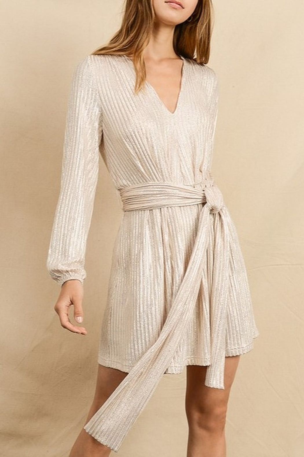 Moonshine Sash Belt Mini Dress