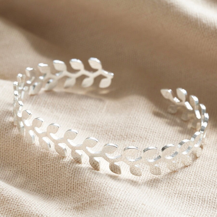 Fern Bangle in Silver