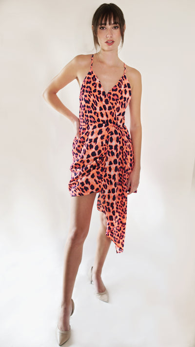 Neon Leopard Mini Dress