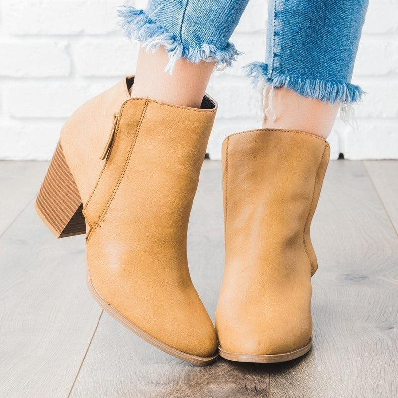 Chic Chunky Heel Ankle Booties